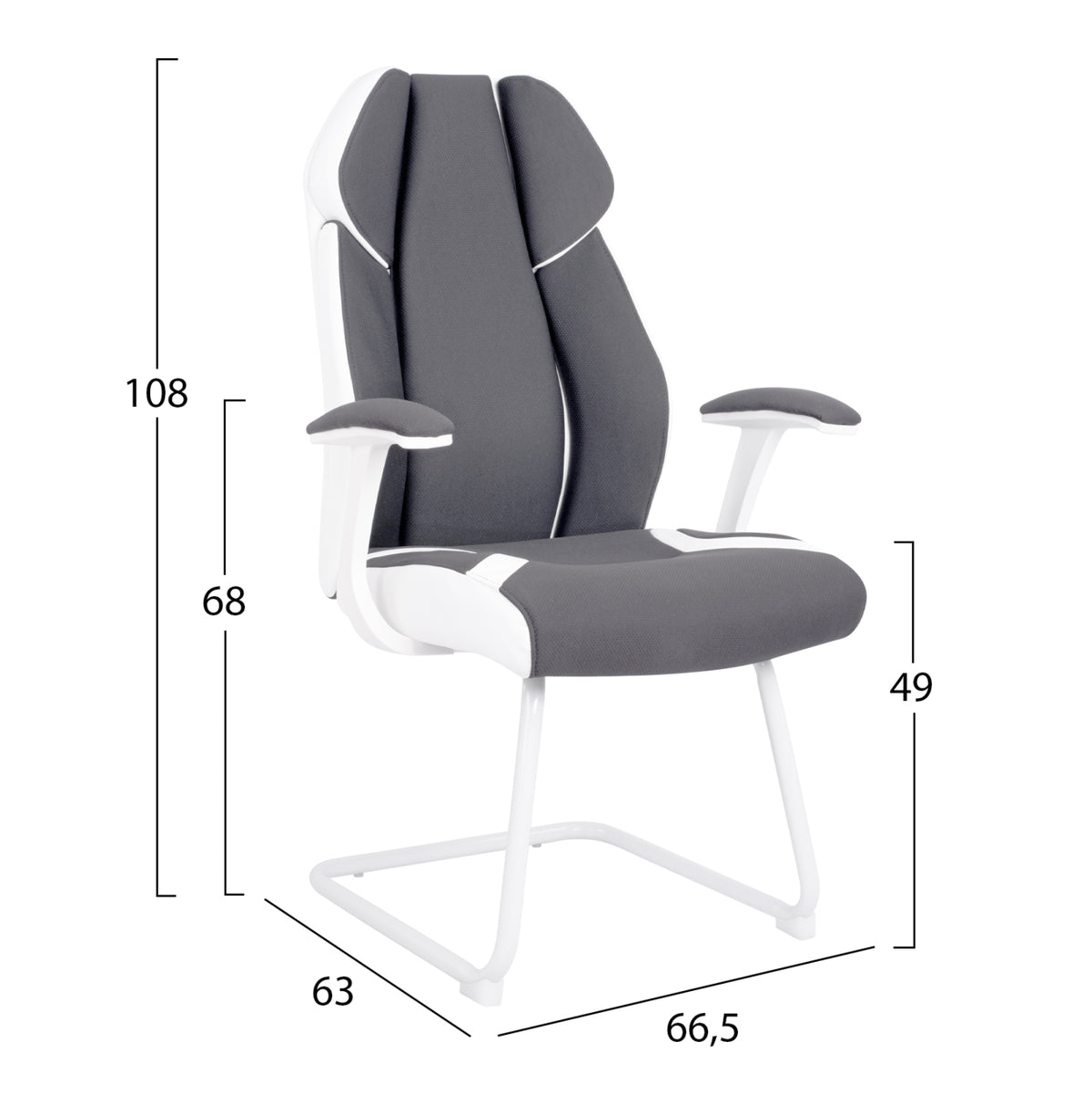 ΠΟΛΥΘΡΟΝΑ ZAHARA HM1102 ΣΕ ΓΚΡΙ ΧΡΩΜΑ 63x64x107cm