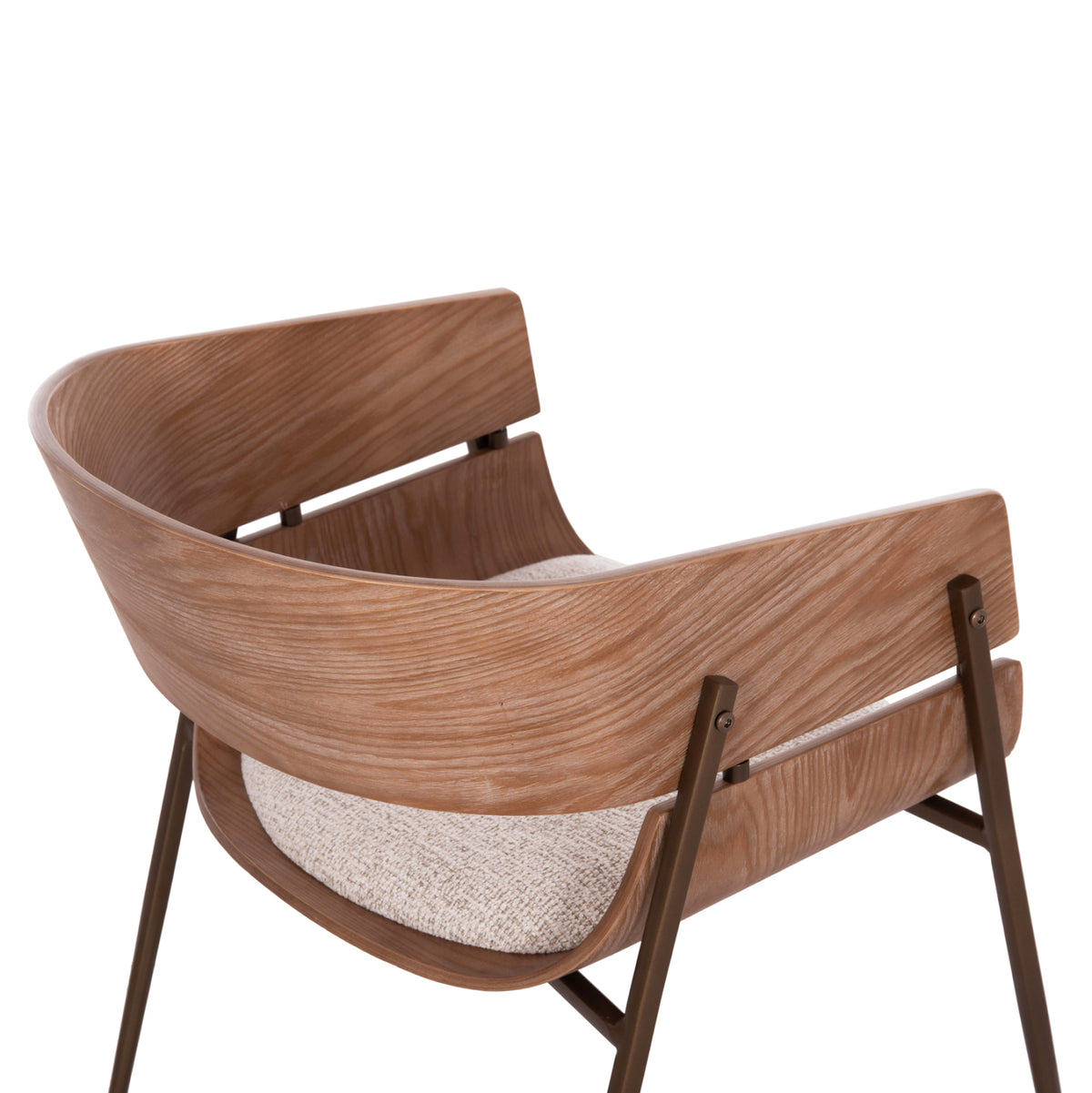 ΠΟΛΥΘΡΟΝΑ KRILL HM18254.01 PLYWOOD ΣΕ WHITEWASH--ΜΕΤΑΛΛΟ ΣΕ ΧΑΛΚΙΝΟ 55,5x55x72Υεκ.