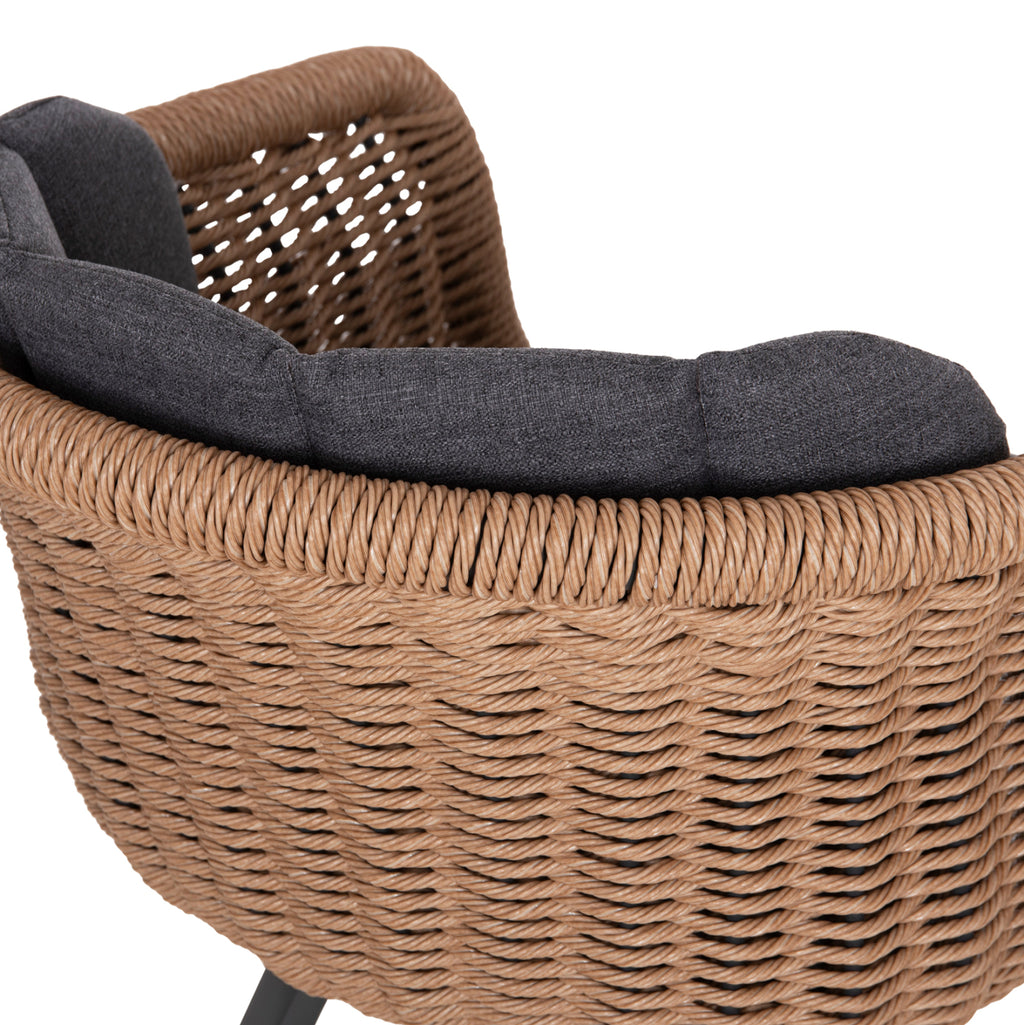 ΠΟΛΥΘΡΟΝΑ VICTUS HM6559.01 ΑΛΟΥΜΙΝΙΟ & OLEFIN ΓΚΡΙ-TWIST WICKER 60x62x76Yεκ