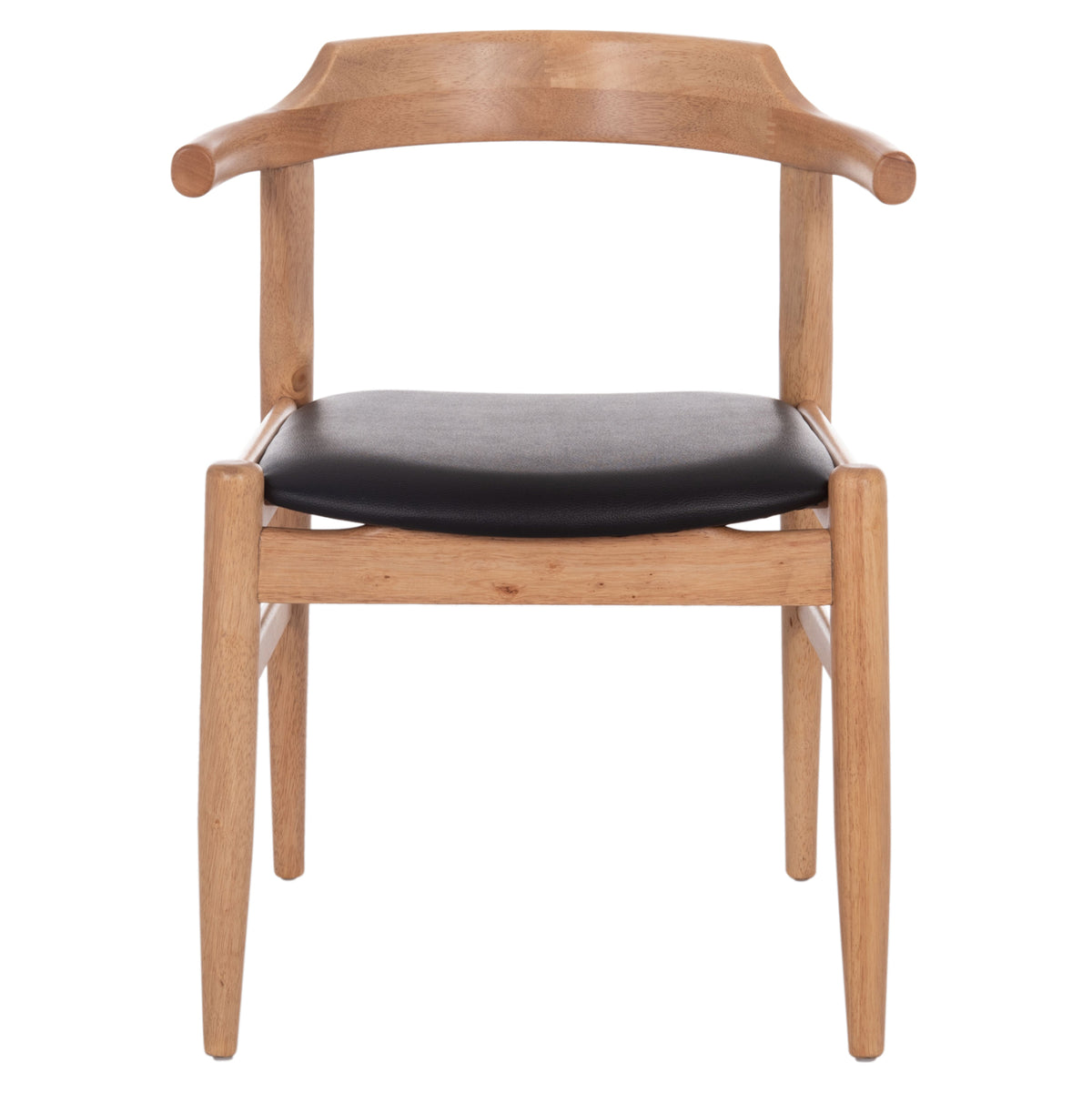 ΠΟΛΥΘΡΟΝΑ CERSEI HM9946.01 RUBBERWOOD ΣΕ LIGHT OAK & PU ΣΕ ΜΑΥΡΟ 57x53x72Υεκ