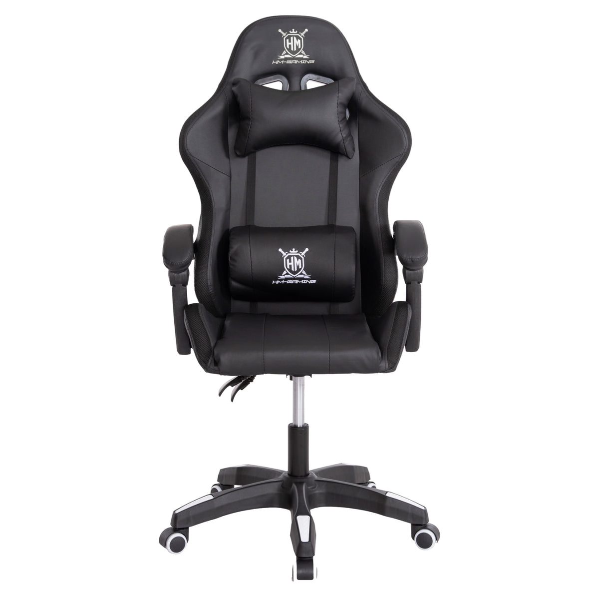 ΠΟΛΥΘΡΟΝΑ GAMING DARREN HM1203.04 ΜΑΥΡΟ-ΛΕΥΚΟ PVC 58.5x100x120Υεκ.