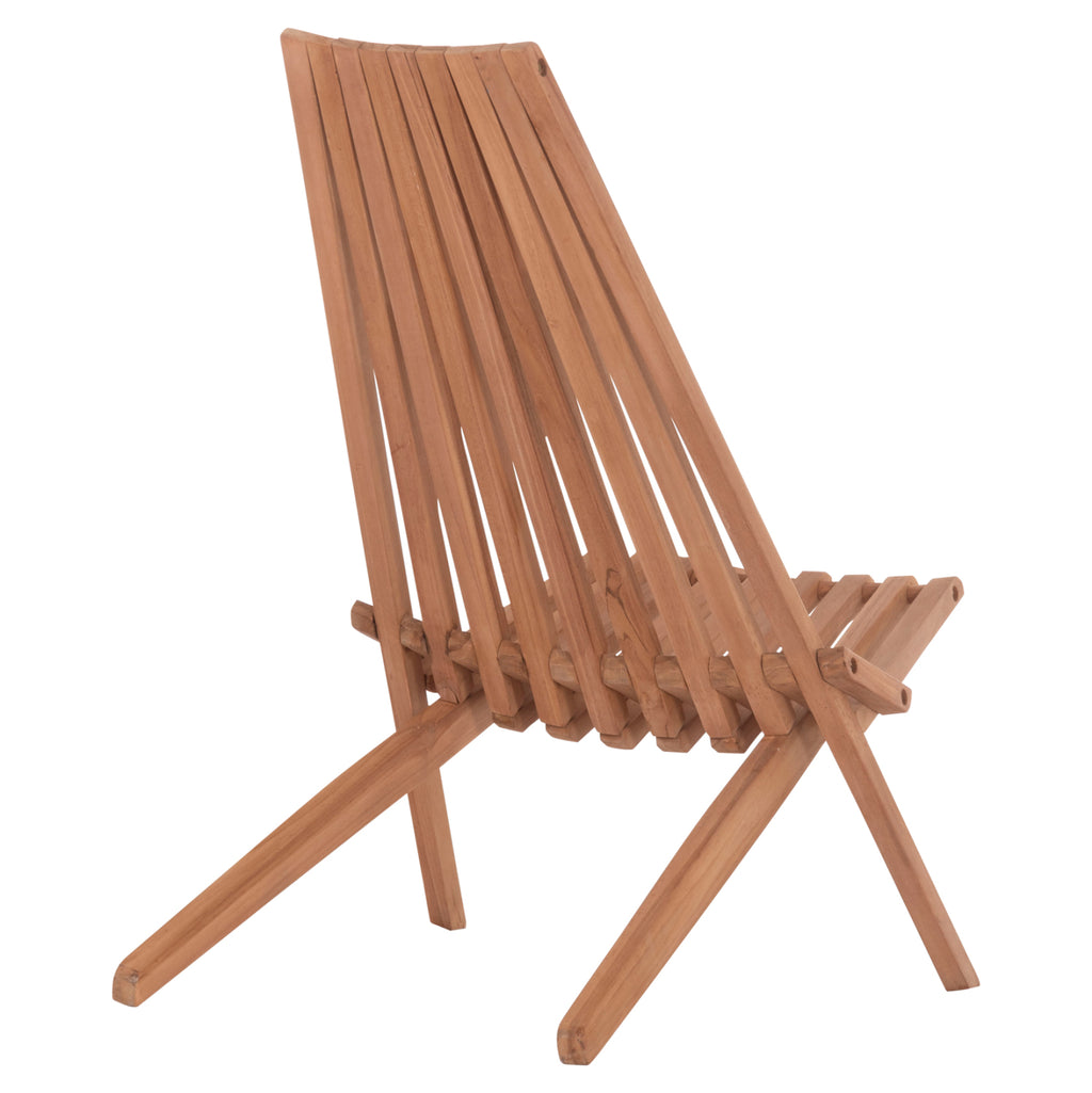 ΠΟΛΥΘΡΟΝΑ LOUNGE ΠΤΥΣΣΟΜΕΝΗ SHIGAO HM18112 ΞΥΛΟ TEAK--ΦΥΣΙΚΟ 61x88.5x89Υεκ.