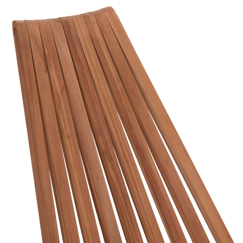 ΠΟΛΥΘΡΟΝΑ LOUNGE ΠΤΥΣΣΟΜΕΝΗ SHIGAO HM18112 ΞΥΛΟ TEAK--ΦΥΣΙΚΟ 61x88.5x89Υεκ.