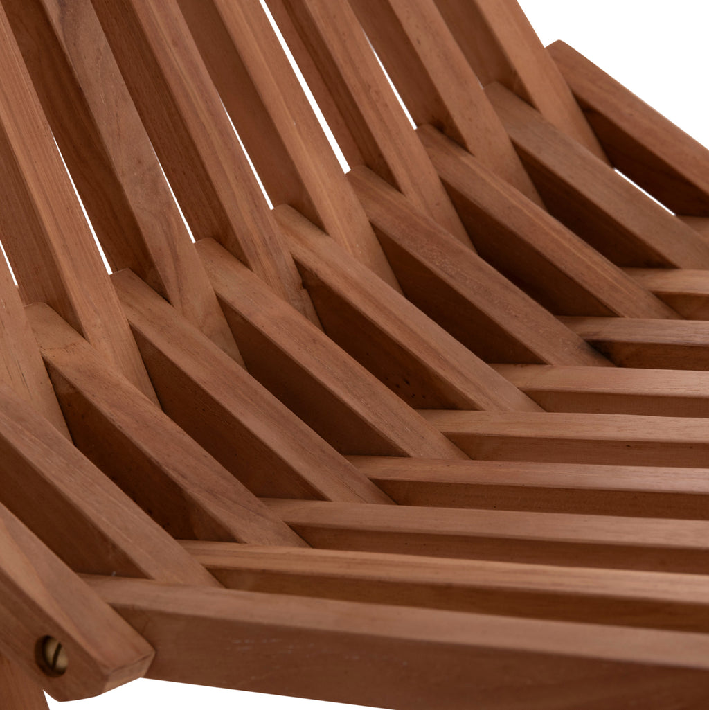 ΠΟΛΥΘΡΟΝΑ LOUNGE ΠΤΥΣΣΟΜΕΝΗ SHIGAO HM18112 ΞΥΛΟ TEAK--ΦΥΣΙΚΟ 61x88.5x89Υεκ.