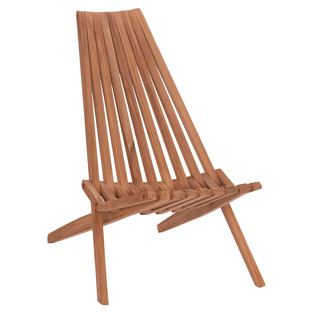 ΠΟΛΥΘΡΟΝΑ LOUNGE ΠΤΥΣΣΟΜΕΝΗ SHIGAO HM18112 ΞΥΛΟ TEAK--ΦΥΣΙΚΟ 61x88.5x89Υεκ.