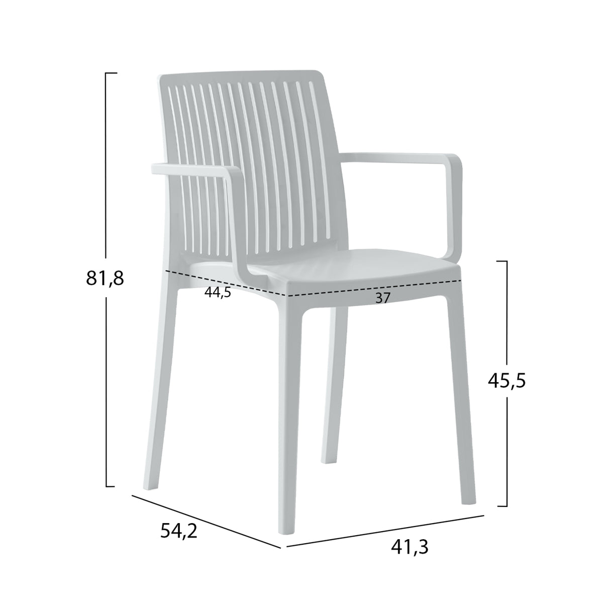 ΠΟΛΥΘΡΟΝΑ ΠΟΛΥΠΡΟΠΥΛΕΝΙΟΥ IDA HM6127.01 ΛΕΥΚΗ 53x50x82Υεκ.