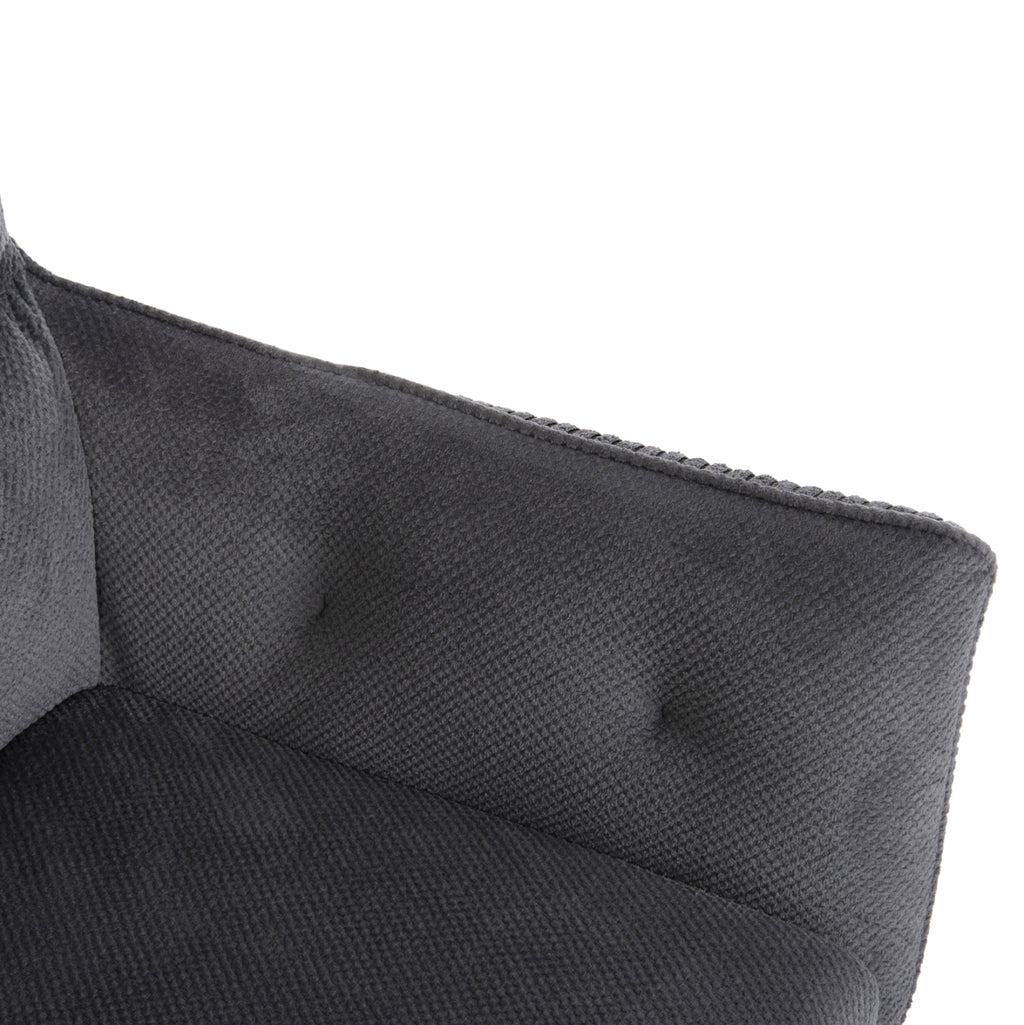 ΠΟΛΥΘΡΟΝΑ ΤΡΑΠΕΖΑΡΙΑΣ QUILL HM9843.03 ΓΚΡΙ ΥΦΑΣΜΑ-ΞΥΛΟ ΟΞΙΑΣ ΠΟΔΙΑ 61x57,5x91Υεκ.