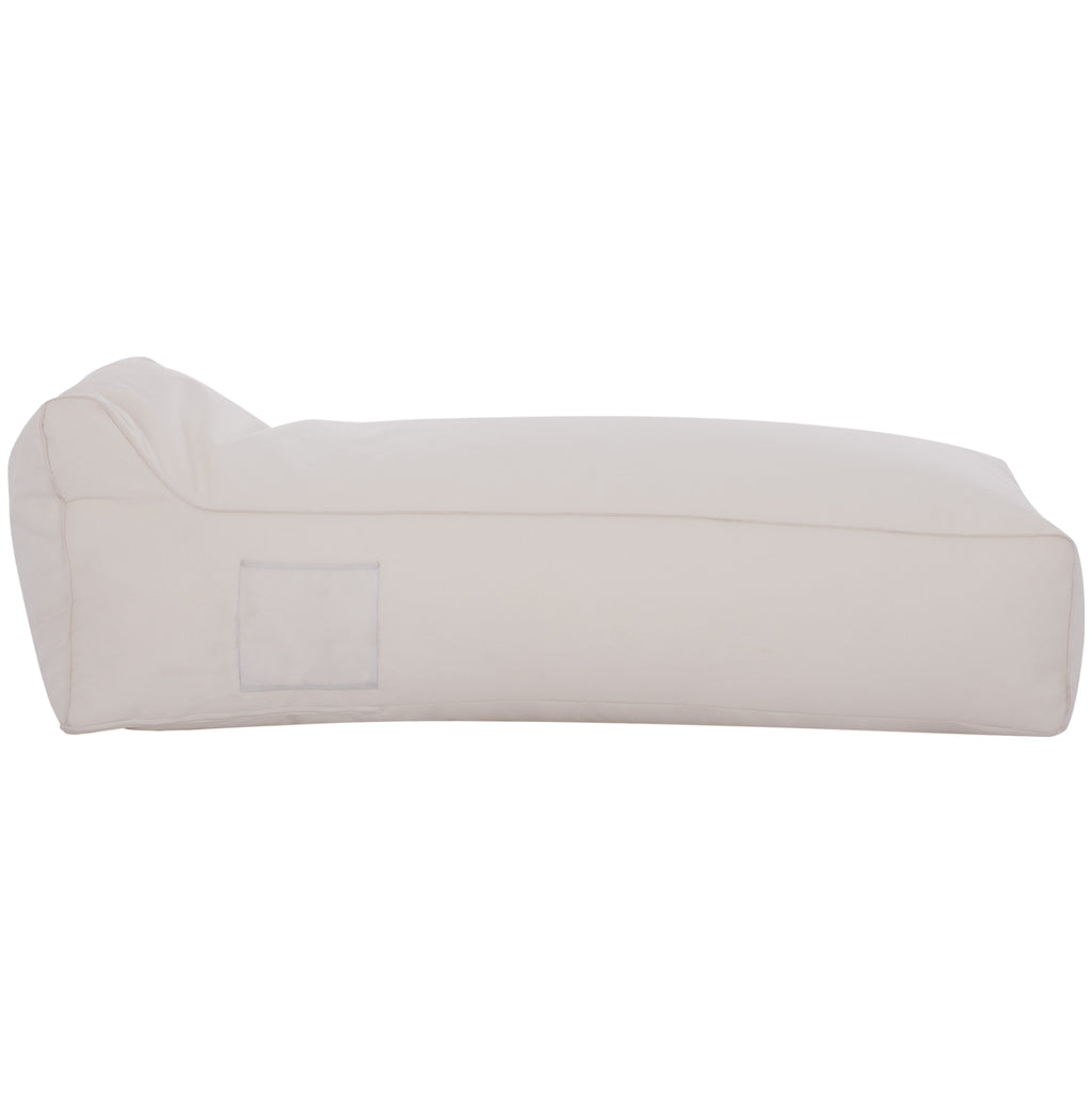 ΠΟΥΦ ΞΑΠΛΩΣΤΡΑ WADELIN HM5774.11 ΜΕ TEXTILINE ΛΕΥΚΟ 190x80x40-60Υ εκ.