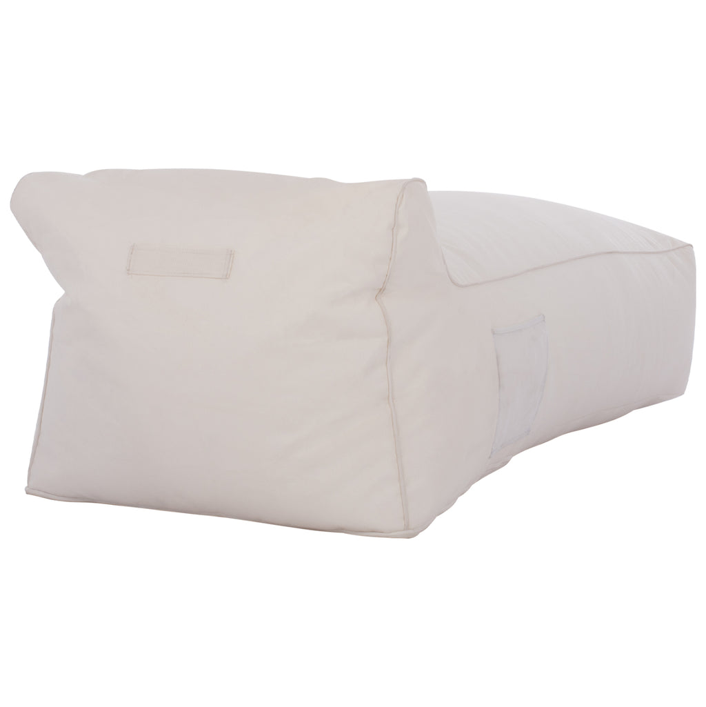 ΠΟΥΦ ΞΑΠΛΩΣΤΡΑ WADELIN HM5774.11 ΜΕ TEXTILINE ΛΕΥΚΟ 190x80x40-60Υ εκ.