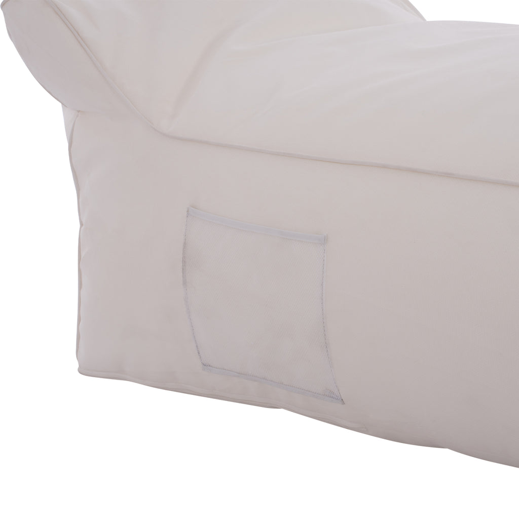 ΠΟΥΦ ΞΑΠΛΩΣΤΡΑ WADELIN HM5774.11 ΜΕ TEXTILINE ΛΕΥΚΟ 190x80x40-60Υ εκ.