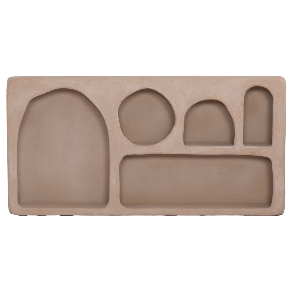 ΡΑΦΙ ΤΟΙΧΟΥ ΣΕΙΡΑ SANTORINI HM18063.02 MDF ΣΕ ΚΑΦΕ 120x18x60Υεκ.
