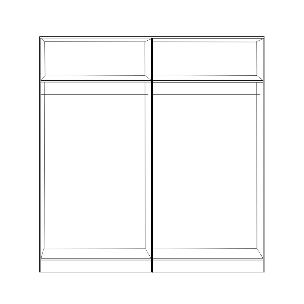 ΣΕΤ 2 ΤΜΧ ΝΤΟΥΛΑΠΑ 4ΦΥΛΛΗ ZEBRANO 160X42X181 HM11350.01