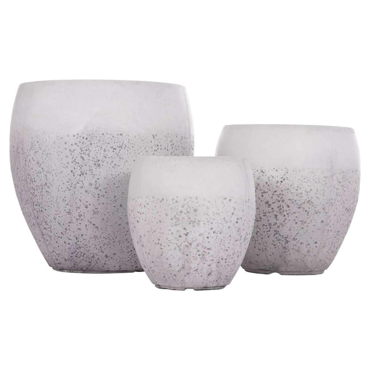 ΣΕΤ 3ΤΜΧ ΓΛΑΣΤΡΕΣ ΣΕΙΡΑ GARDENER HM4718 FIBERCLAY ΛΕΥΚΟ Φ55x54Υεκ