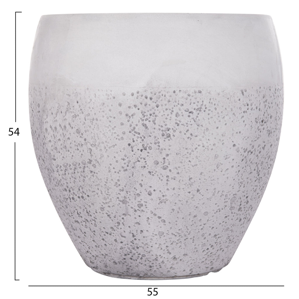 ΣΕΤ 3ΤΜΧ ΓΛΑΣΤΡΕΣ ΣΕΙΡΑ GARDENER HM4718 FIBERCLAY ΛΕΥΚΟ Φ55x54Υεκ
