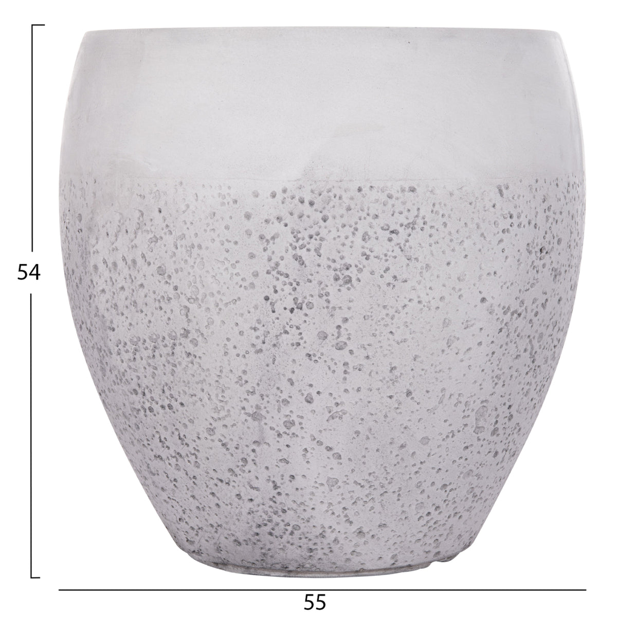 ΣΕΤ 3ΤΜΧ ΓΛΑΣΤΡΕΣ ΣΕΙΡΑ GARDENER HM4718 FIBERCLAY ΛΕΥΚΟ Φ55x54Υεκ