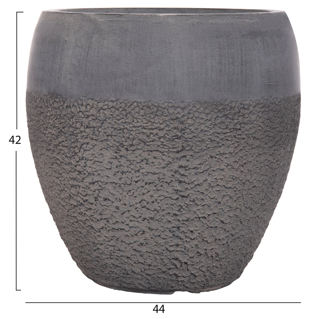 ΣΕΤ 3ΤΜΧ ΓΛΑΣΤΡΕΣ ΣΕΙΡΑ GARDENER HM4725 FIBERCLAY-ΣΕ ΣΚΟΥΡΟ CEMENT ΧΡΩΜΑ Φ55x54Υεκ