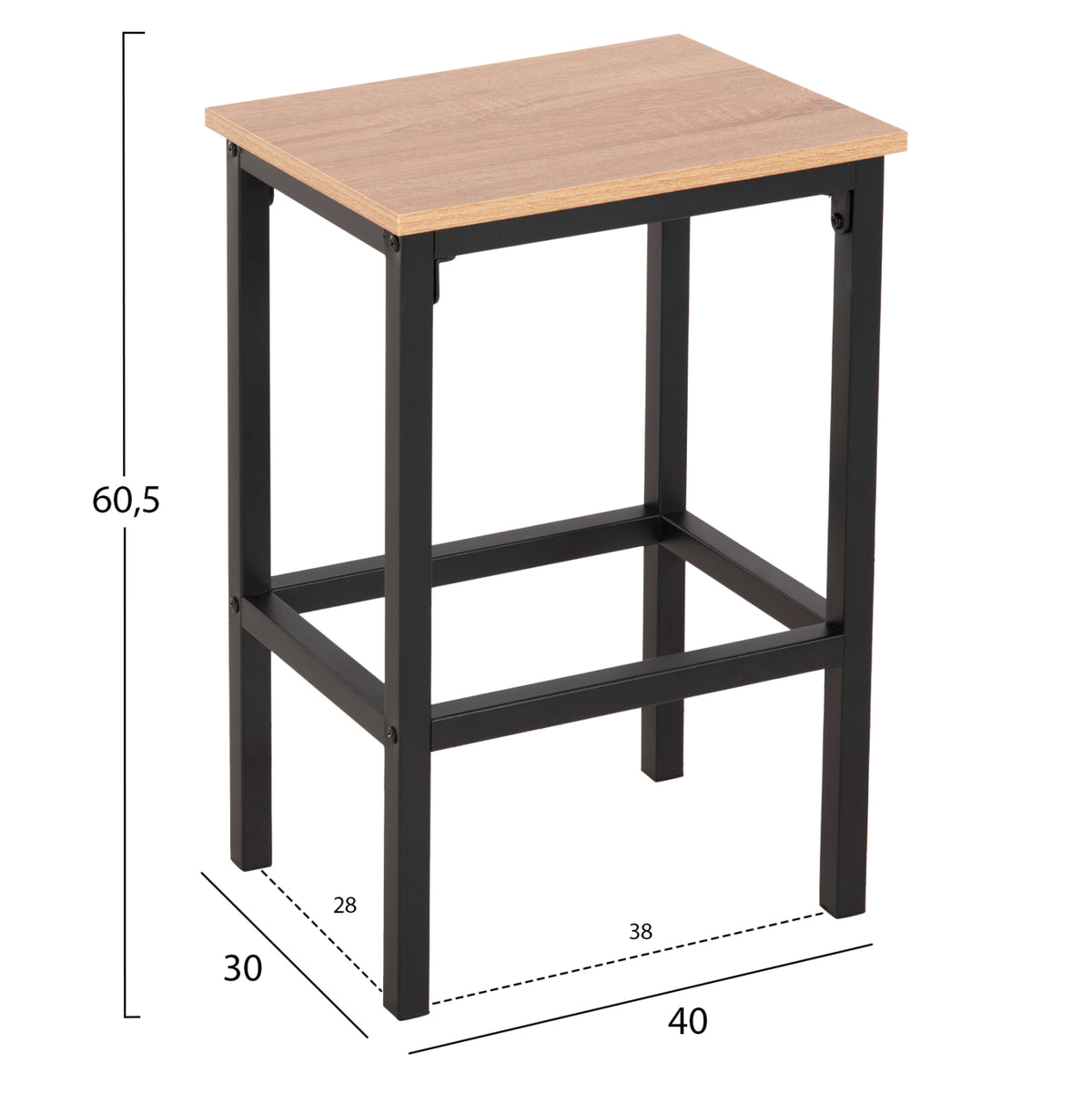 ΣΕΤ ΤΡΑΠΕΖΑΡΙΑ ΜΠΑΡ 5ΤΜΧ BOXY HM9882.01 ΜΑΥΡΟ ΜΕΤΑΛΛΟ-ΜΕΛΑΜΙΝΗ ΣΕ SONAMA