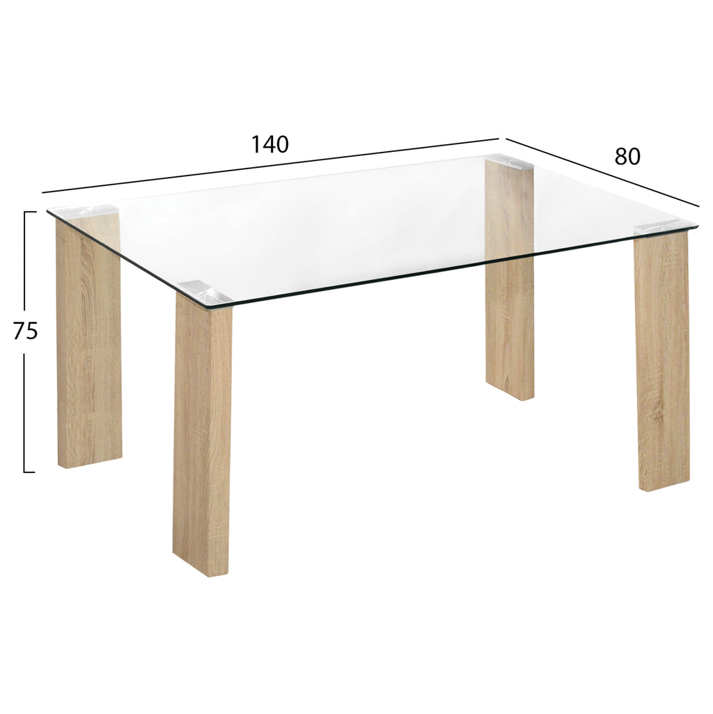ΣΕΤ ΤΡΑΠΕΖΑΡΙΑΣ 5ΤΜΧ LADY HM11595 ΓΥΑΛΙ--ΜΕΤΑΛΛΟ--MDF ΣΕ SONAMA & ΚΑΦΕ ΥΦΑΣΜΑ