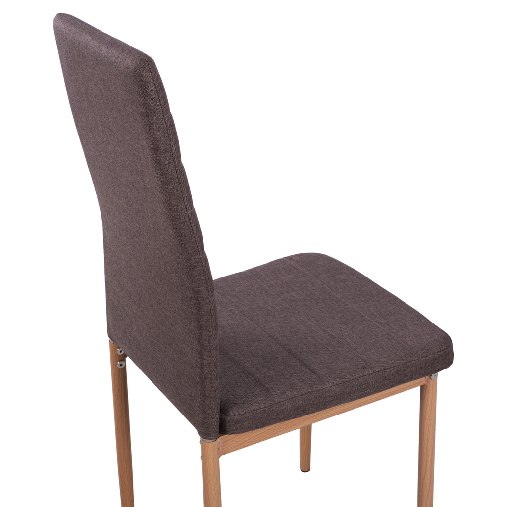 ΣΕΤ ΤΡΑΠΕΖΑΡΙΑΣ 5ΤΜΧ LADY HM11595 ΓΥΑΛΙ--ΜΕΤΑΛΛΟ--MDF ΣΕ SONAMA & ΚΑΦΕ ΥΦΑΣΜΑ