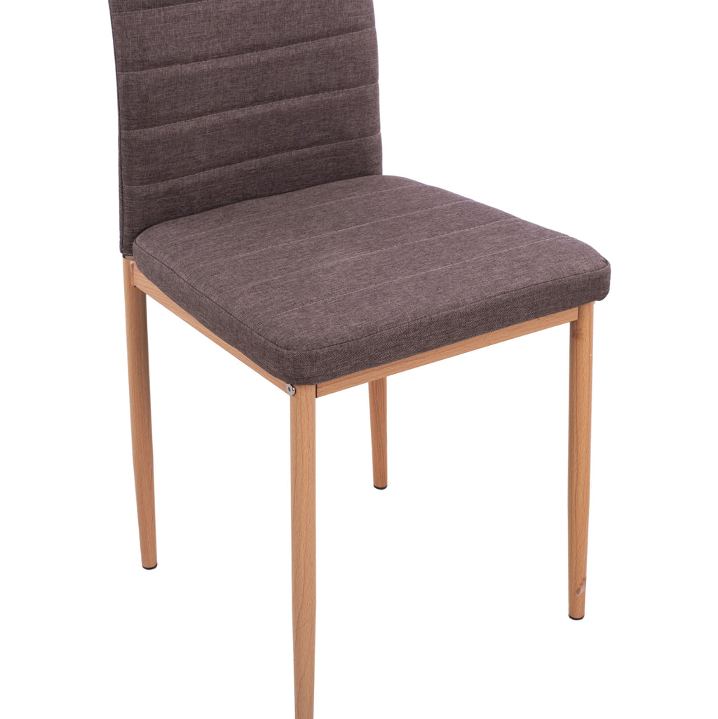 ΣΕΤ ΤΡΑΠΕΖΑΡΙΑΣ 5ΤΜΧ LADY HM11595 ΓΥΑΛΙ--ΜΕΤΑΛΛΟ--MDF ΣΕ SONAMA & ΚΑΦΕ ΥΦΑΣΜΑ