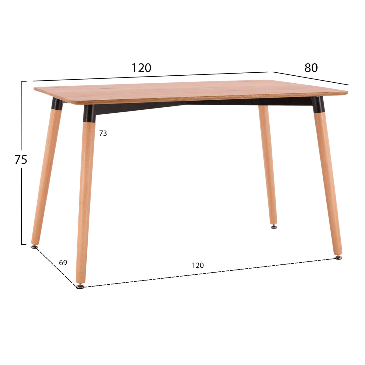 ΣΕΤ ΤΡΑΠΕΖΑΡΙΑΣ 5ΤΜΧ VEGAS HM21180 MDF TOP ΣΕ ΦΥΣΙΚΟ--ΥΦΑΣΜΑ ΜΠΕΖ
