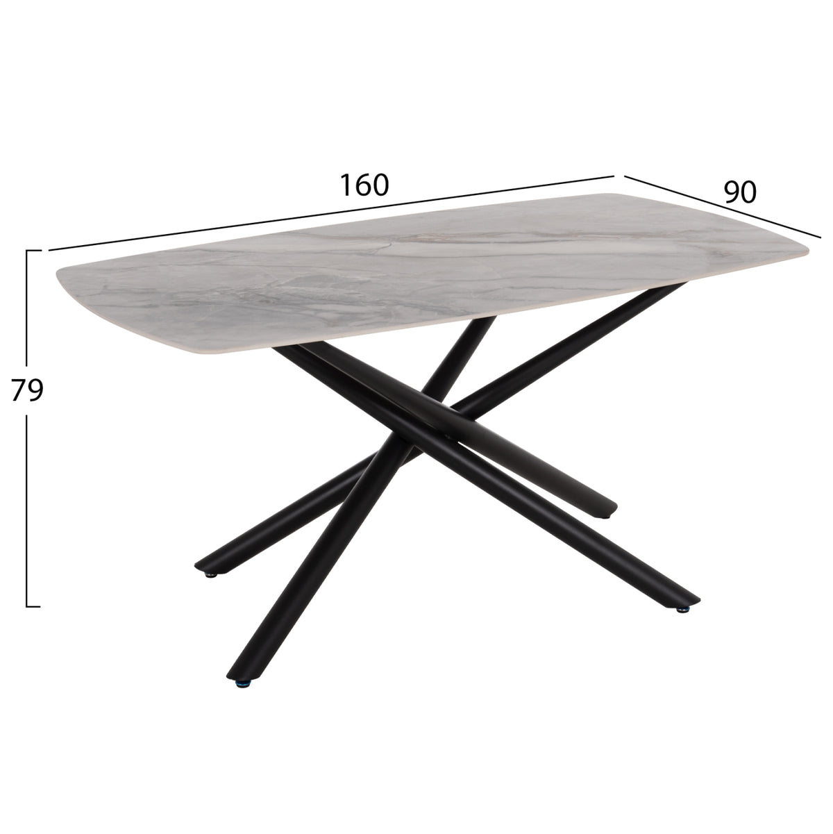 ΣΕΤ ΤΡΑΠΕΖΑΡΙΑΣ 7ΤΜΧ ISKA HM21363 ΚΕΡΑΜΙΚΟ TOP/ΜΕΤΑΛ. ΠΟΔΙΑ--PU ΜΠΕΖ/ΜΕΤΑΛ.ΠΟΔΙΑ