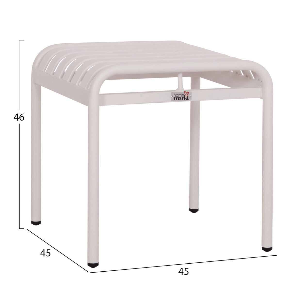 ΣΚΑΜΠΟ ΑΛΟΥΜΙΝΙΟΥ RACHEL HM6340.02 ΛΕΥΚΟ 45x45x46Υεκ.