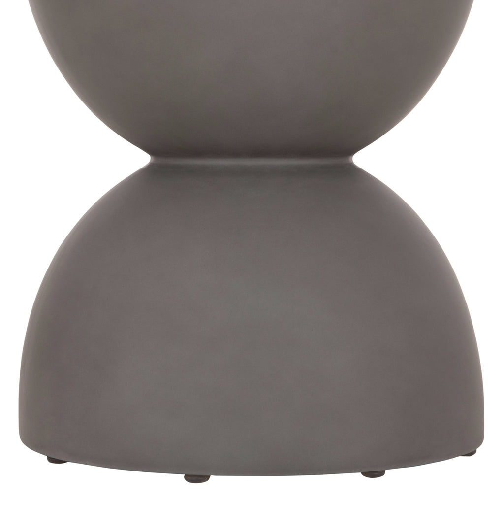 ΣΚΑΜΠΟ ΣΤΡΟΓΓΥΛΟ FIBER CEMENT ZINI HM6580.01 ΣΕ ΓΚΡΙ Φ36x45Υεκ