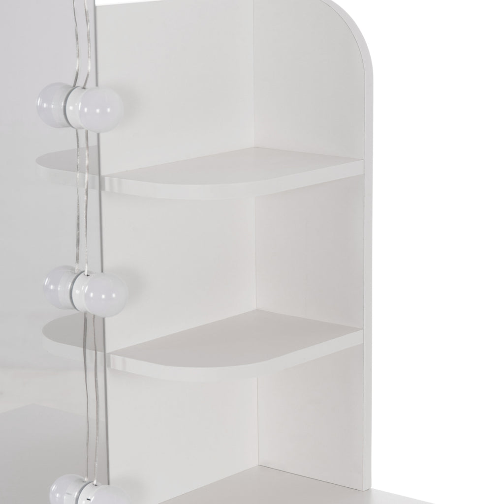 ΤΟΥΑΛΕΤΑ ΜΕ ΦΩΤΙΣΜΟ LED-ΡΑΦΙΑ-ΣΥΡΤΑΡΙΑ LAURYN HM2502.03 ΛΕΥΚΟ 108x40x140Υεκ