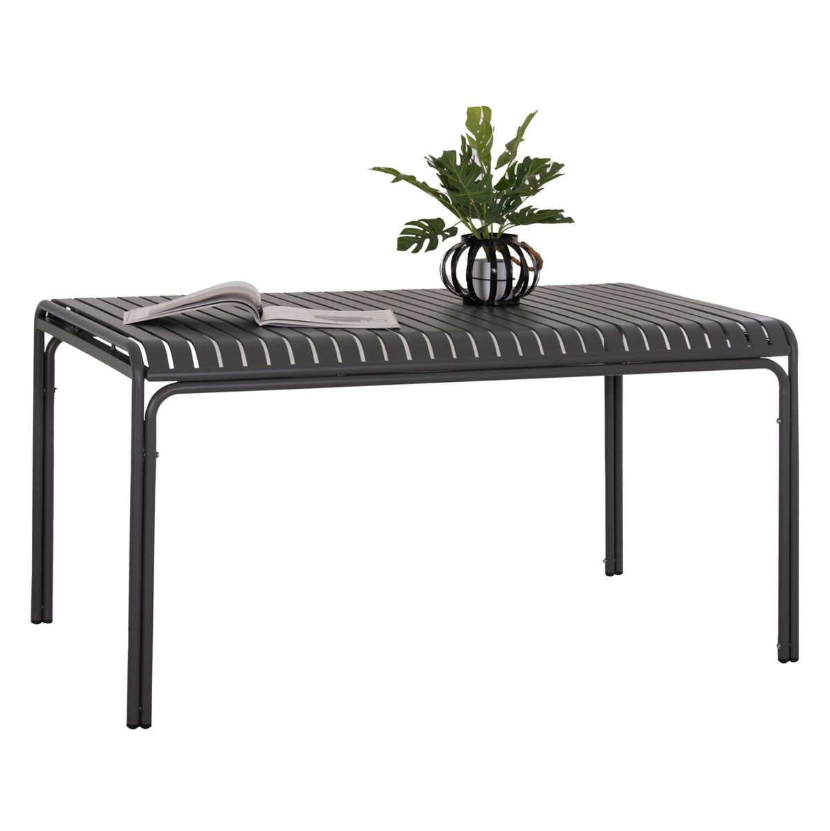 ΤΡΑΠΕΖΙ ΑΛΟΥΜΙΝΙΟΥ RACHEL HM6339.01 ΓΚΡΙ 150x80x75Υεκ.