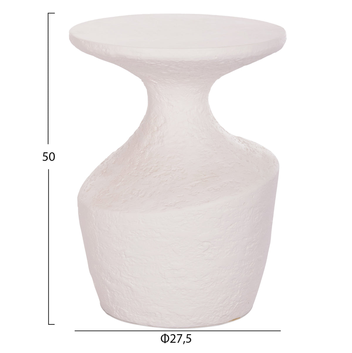 ΤΡΑΠΕΖΙ ΒΟΗΘΗΤΙΚΟ REBON HM18156.02S FIBER CEMENT ΣΕ ΛΕΥΚΟ--Φ27.5x50Υεκ.