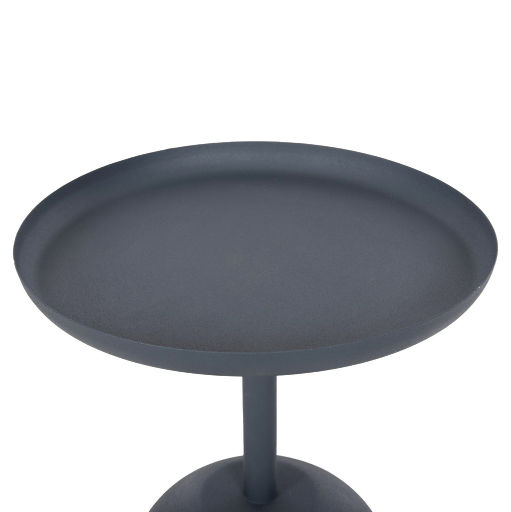 ΤΡΑΠΕΖΙ ΒΟΗΘΗΤΙΚΟ ΣΤΡΟΓΓΥΛΟ DELBEL HM4261.05 ΜΕΤΑΛΛΟ ΜΠΛΕ ΣΚΟΥΡΟ Φ39,5x53,5Υ εκ.