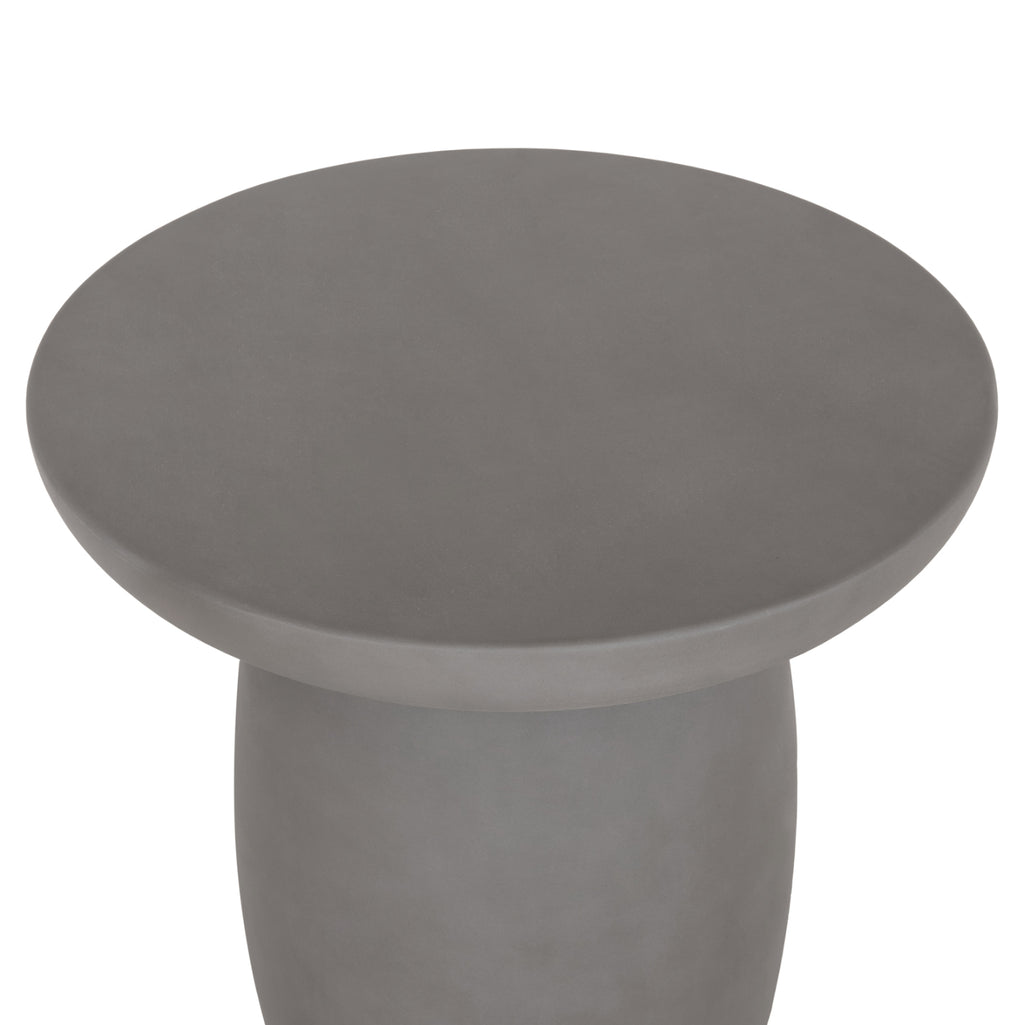 ΤΡΑΠΕΖΙ ΒΟΗΘΗΤΙΚΟ FIBER CEMENT ΣΤΡΟΓΓΥΛΟ HIKARI HM6593.01 ΓΚΡΙ Φ46x48Υεκ.