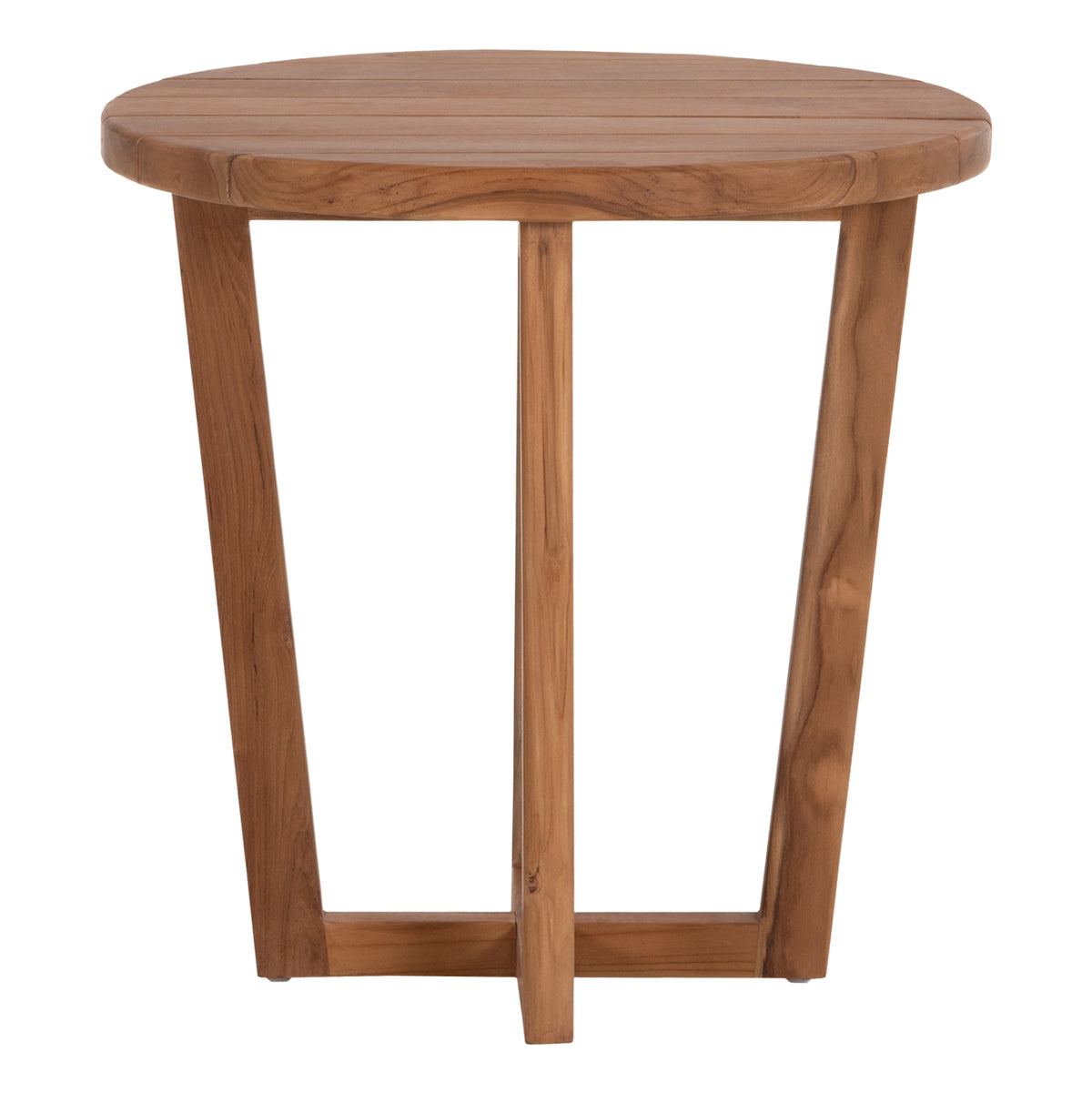 ΤΡΑΠΕΖΙ ΜΕΣΗΣ ΣΤΡΟΓΓΥΛΟ KOLIN HM6650 ΞΥΛΟ TEAK ΦΥΣΙΚΟ Φ65x65Υεκ.