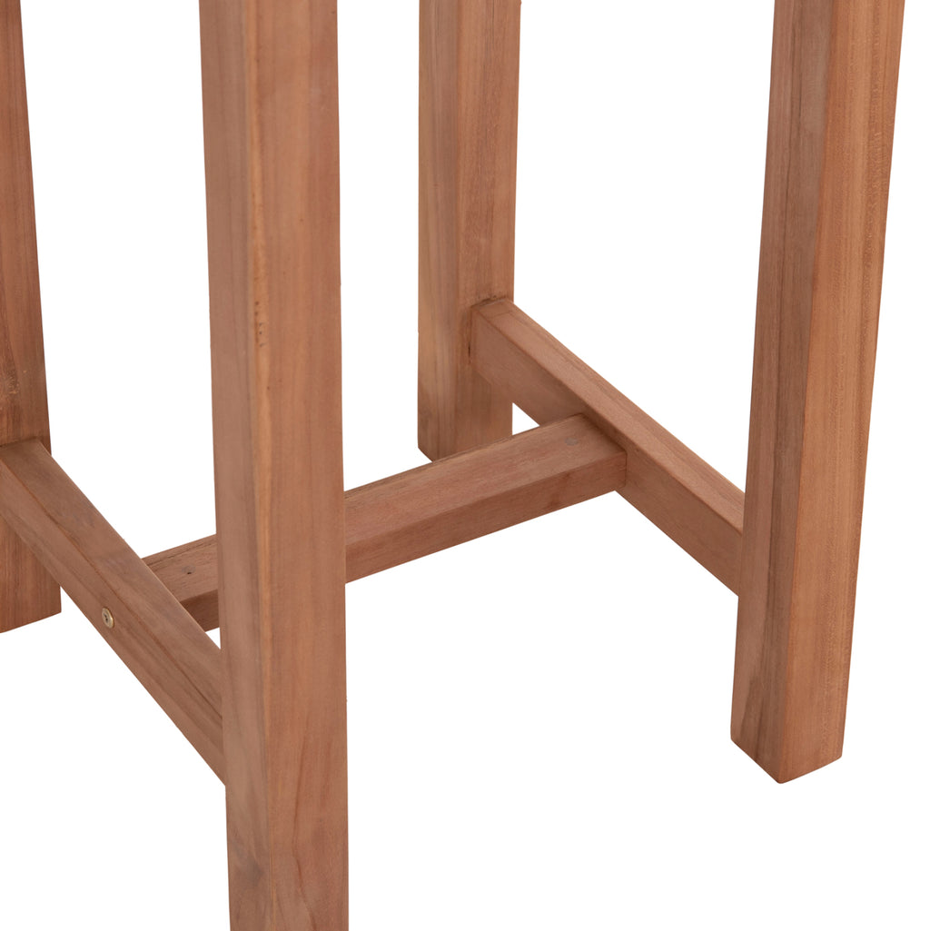 ΤΡΑΠΕΖΙ/ΣΤΑΝΤ ΜΠΑΡ ΣΤΡΟΓΓΥΛΟ PRESSCOT HM18114 ΞΥΛΟ TEAK--ΦΥΣΙΚΟ Φ60x105Υεκ.