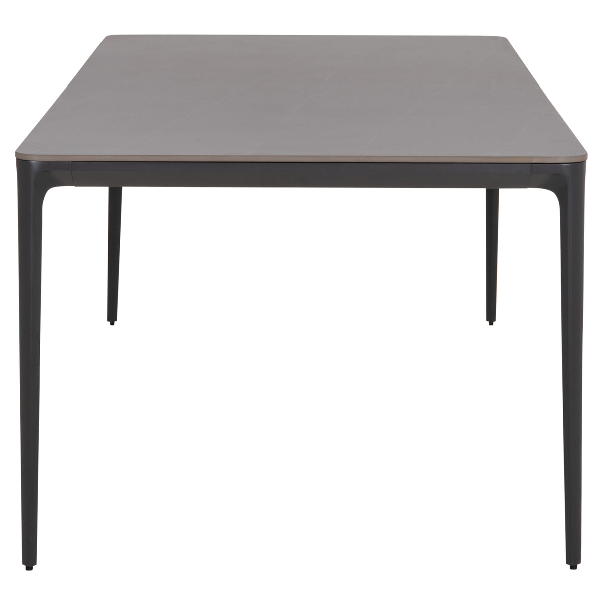 ΤΡΑΠΕΖΙ ΤΡΑΠΕΖΑΡΙΑΣ STAD HM6557.01 ΓΚΡΙ ΑΛΟΥΜΙΝΙΟ & SINTERED STONE TOP 180x90x74Υεκ