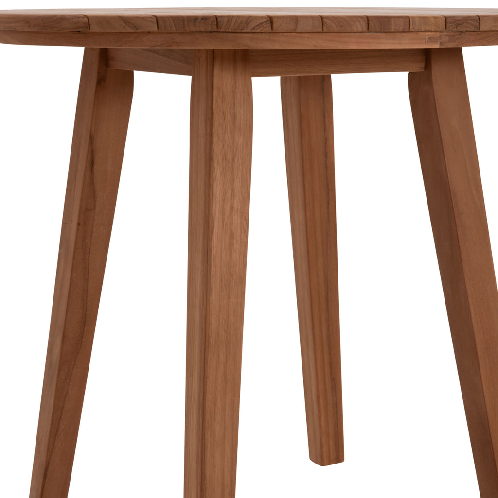 TΡΑΠΕΖΙ ΤΡΑΠΕΖΑΡΙΑΣ ΣΤΡΟΓΓΥΛΟ DANTE HM6379 ΞΥΛΟ TEAK Φ80x75Υεκ.