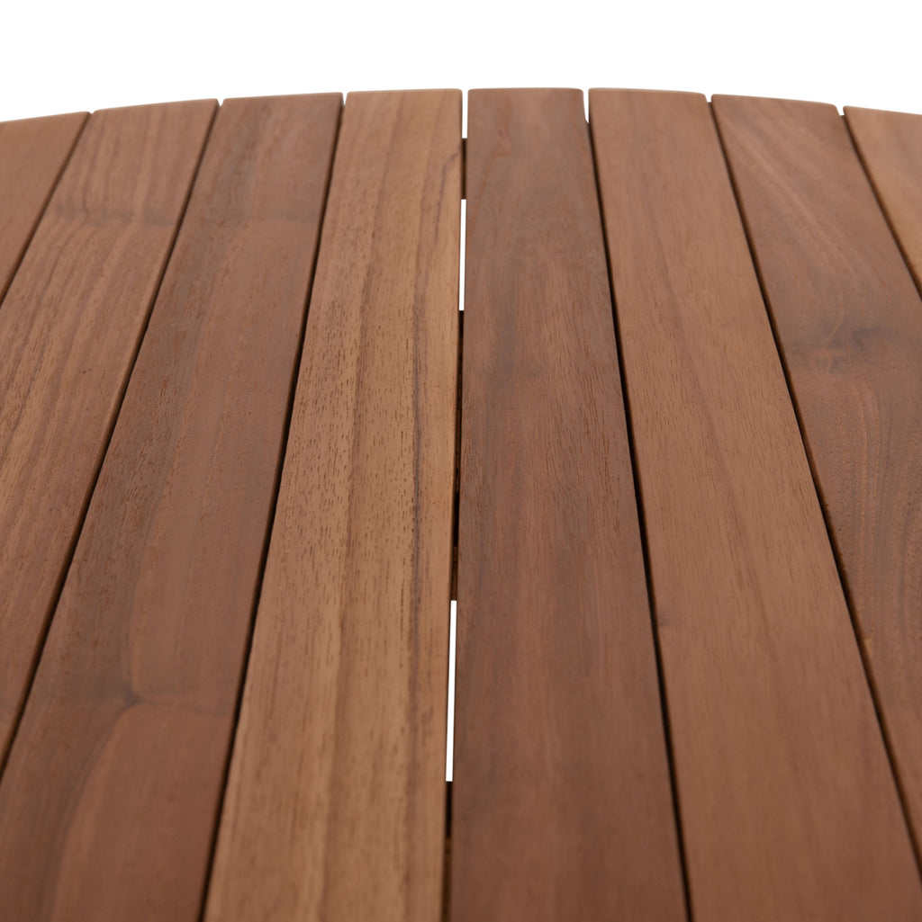 TΡΑΠΕΖΙ ΤΡΑΠΕΖΑΡΙΑΣ ΣΤΡΟΓΓΥΛΟ DANTE HM6379 ΞΥΛΟ TEAK Φ80x75Υεκ.