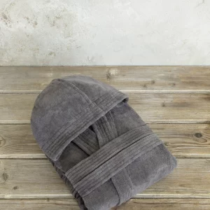 Μπουρνούζι Midnight Gray με κουκούλα - Midnight Gray Hooded bathrobe